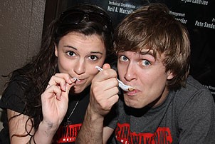 Spring Awakening Operation Backpack - Alexandra Socha - Kyle Riabko (eating ice cream)