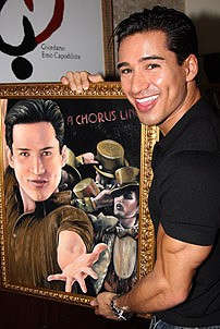 Mario Lopez Portrait at Tony Di Napoli - Mario Lopez (painting)