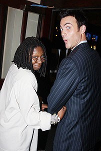 Cheyenne Jackson at Tony Di Napoli's - Whoopi Goldberg - Cheyenne Jackson