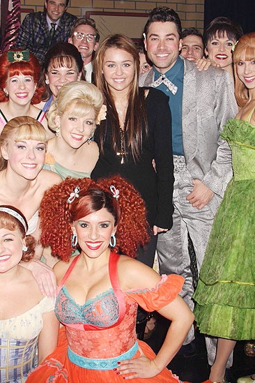 Miley Cyrus at Grease – Miley Cyrus – Ace Young – cast