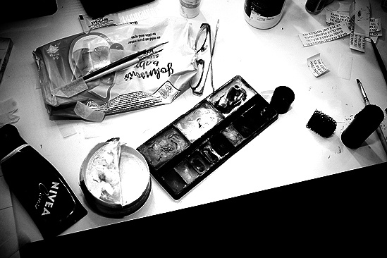 Slava’s Snowshow backstage - makeup