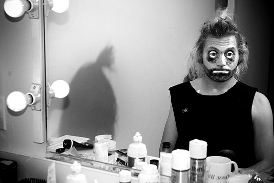 Slava’s Snowshow backstage – mirror image