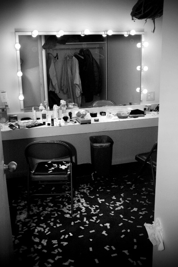 Slava’s Snowshow backstage – snow